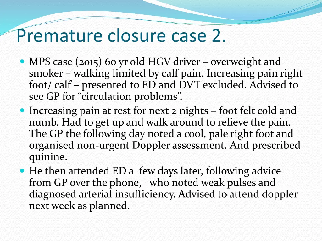 premature closure case 2