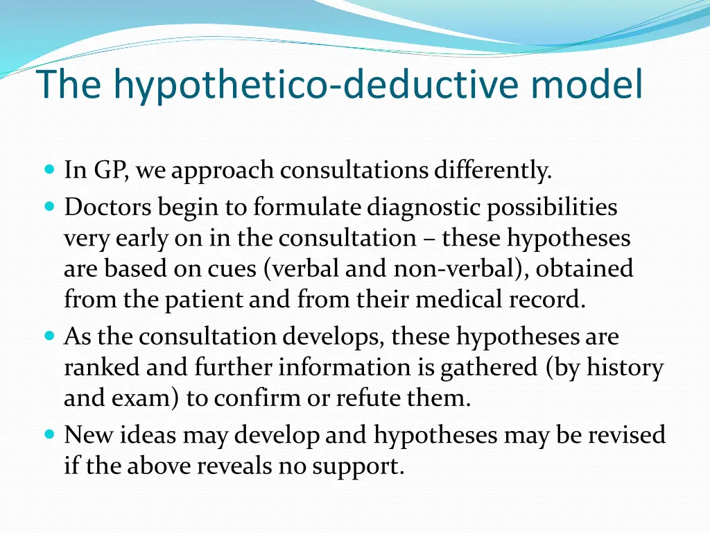 the hypothetico deductive model