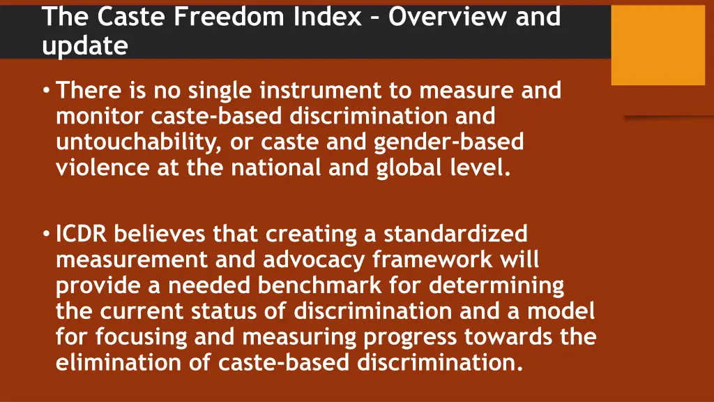 the caste freedom index overview and update 2