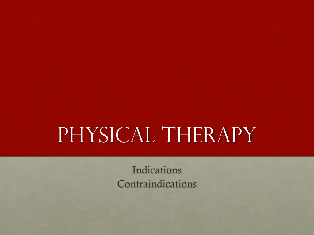 physical therapy