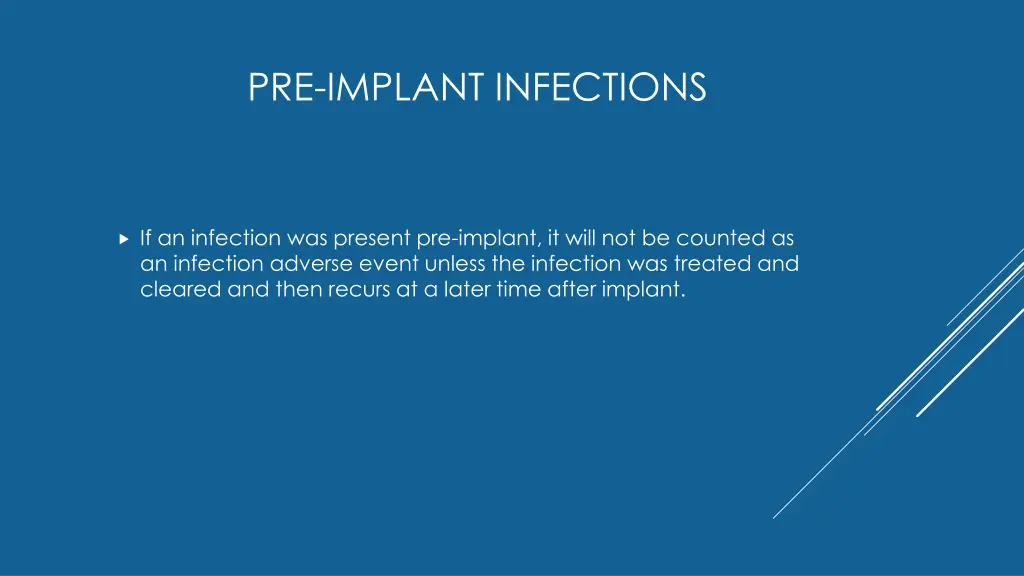 pre implant infections