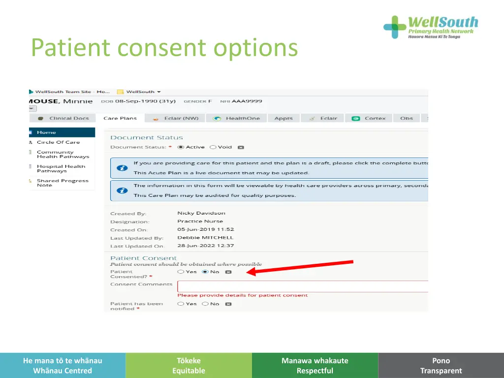 patient consent options