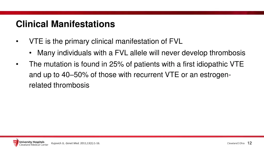 clinical manifestations