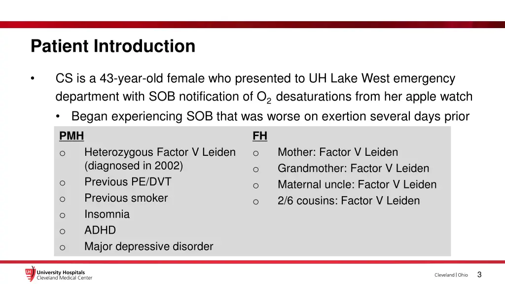 patient introduction