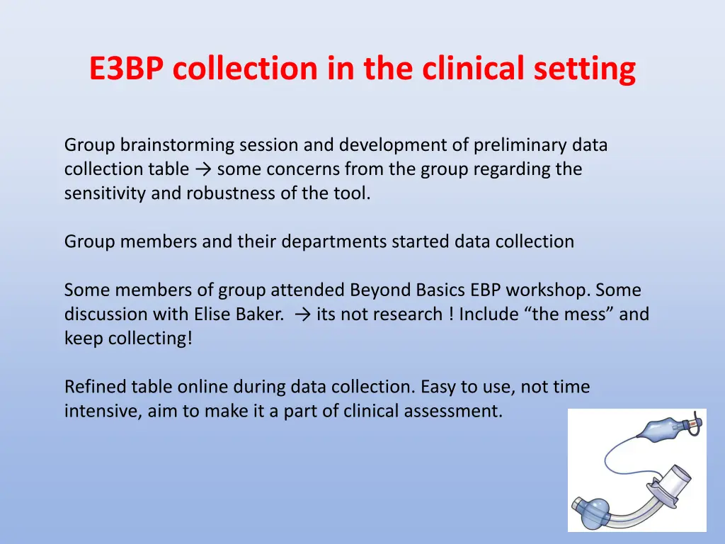 e3bp collection in the clinical setting