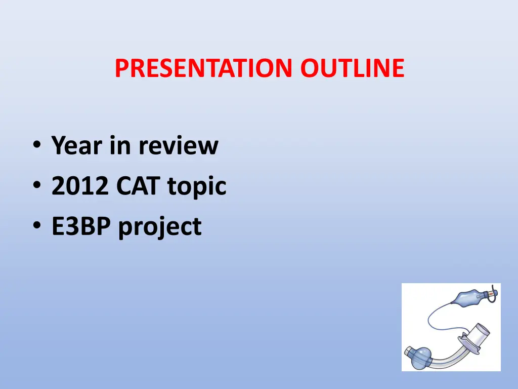 presentation outline