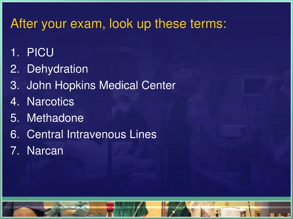 after your exam look up these terms