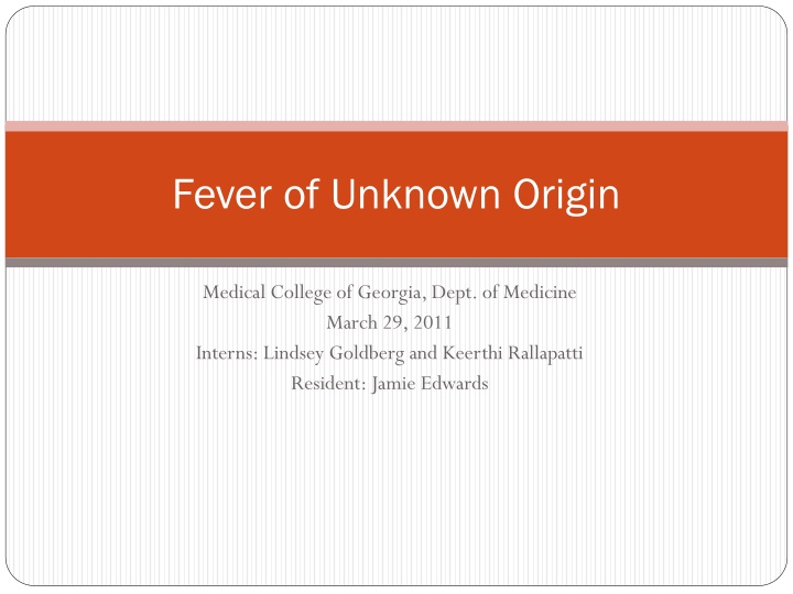 fever of unknown origin