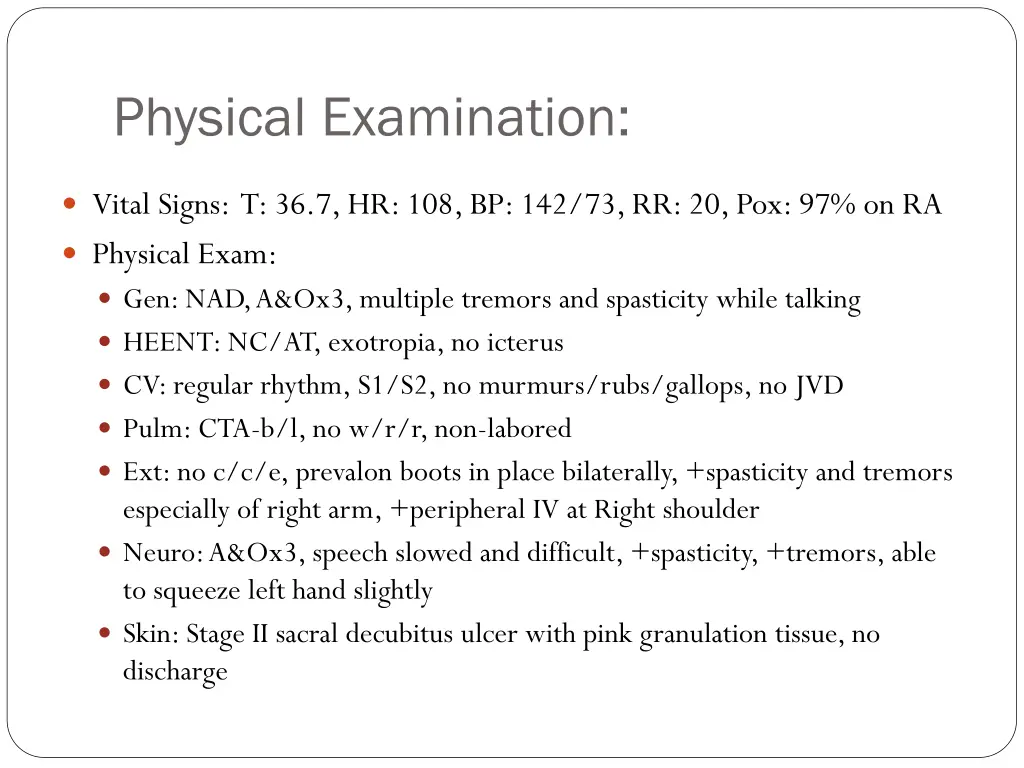 physical examination