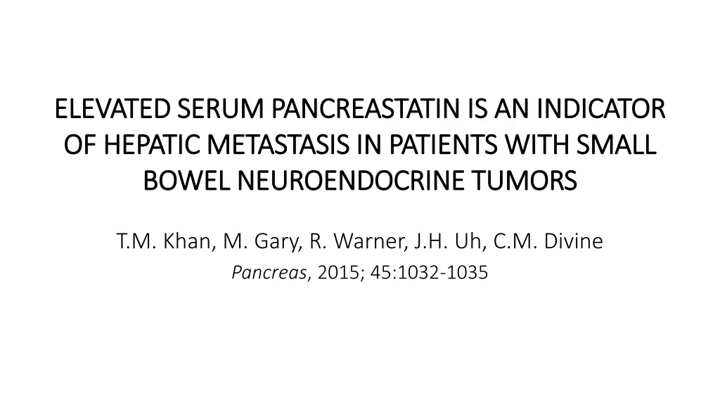 elevated serum pancreastatin is an indicator