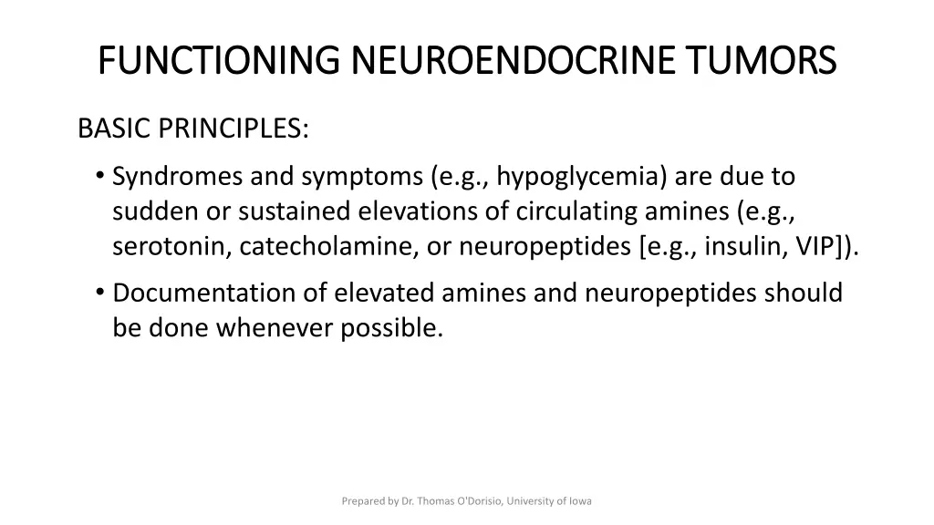 functioning neuroendocrine tumors functioning