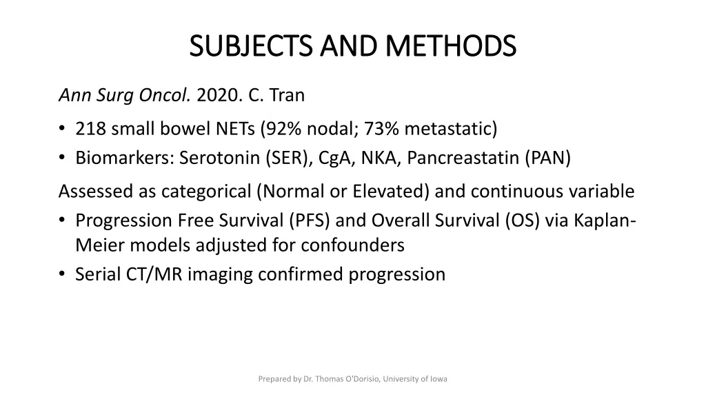 subjects and methods subjects and methods