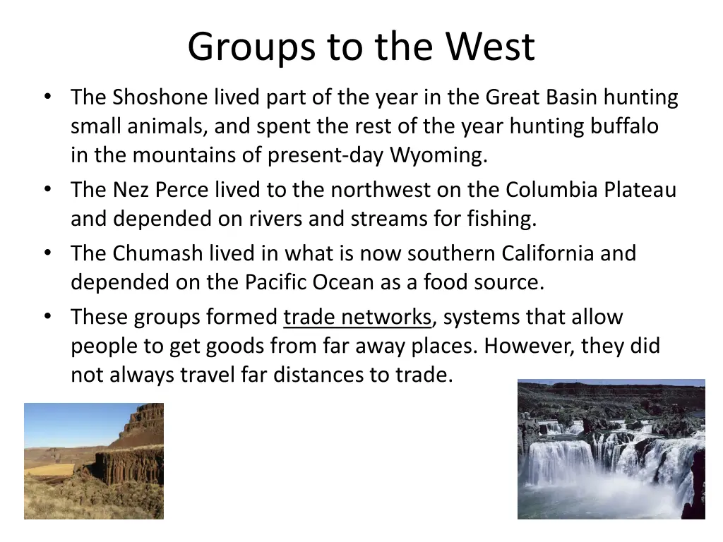 groups to the west the shoshone lived part