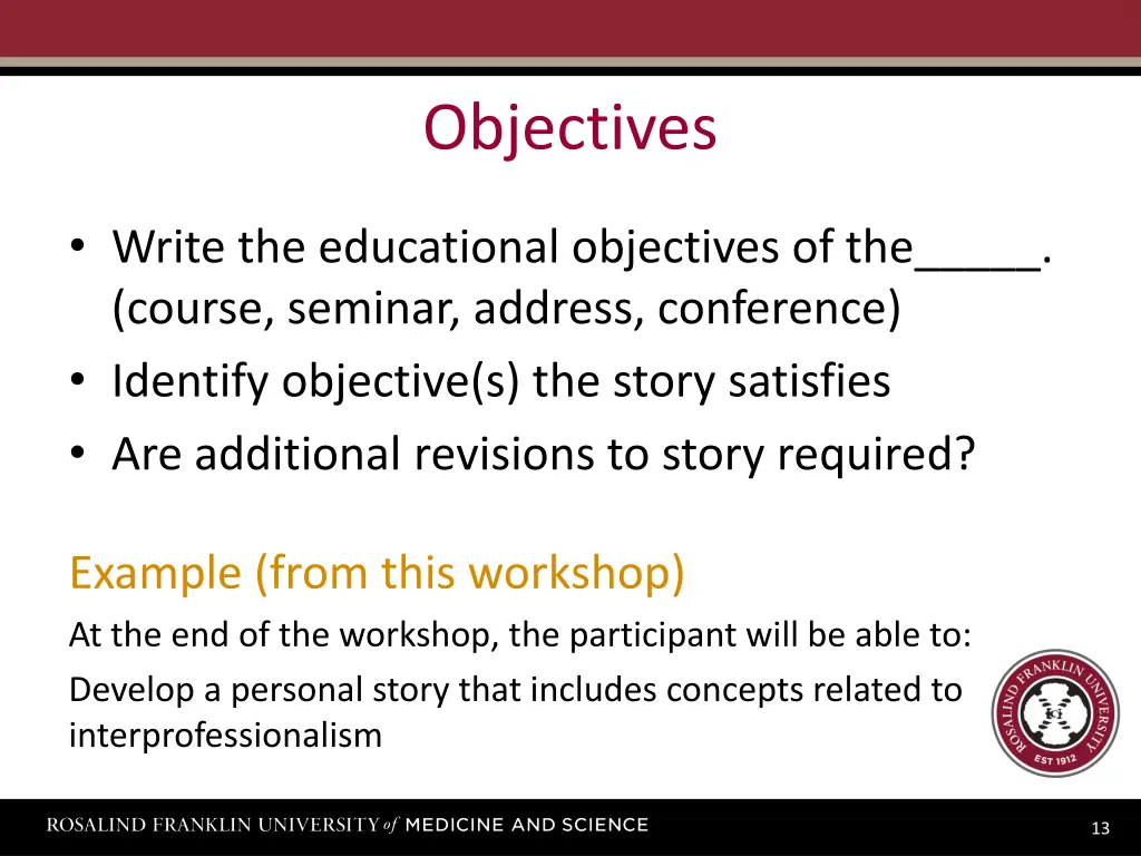 objectives 1