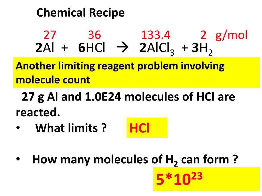 chemical recipe