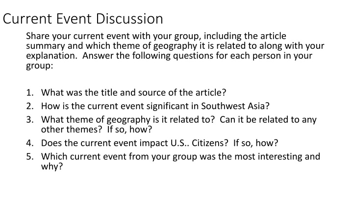 current event discussion share your current event