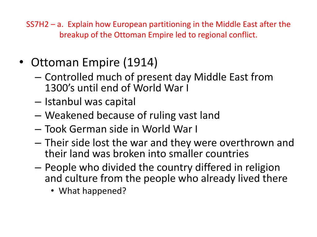 ss7h2 a explain how european partitioning