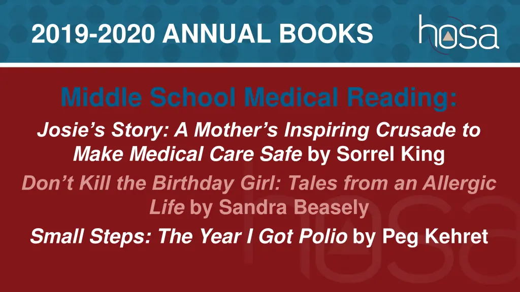 2019 2020 annual books