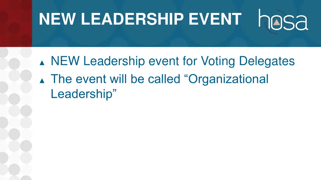 new leadership event