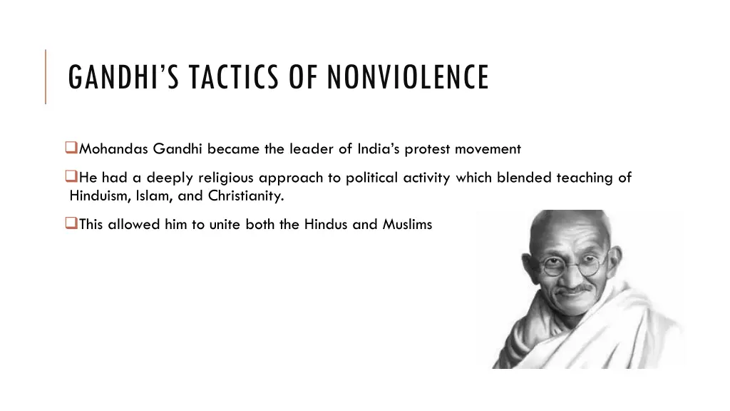 gandhi s tactics of nonviolence