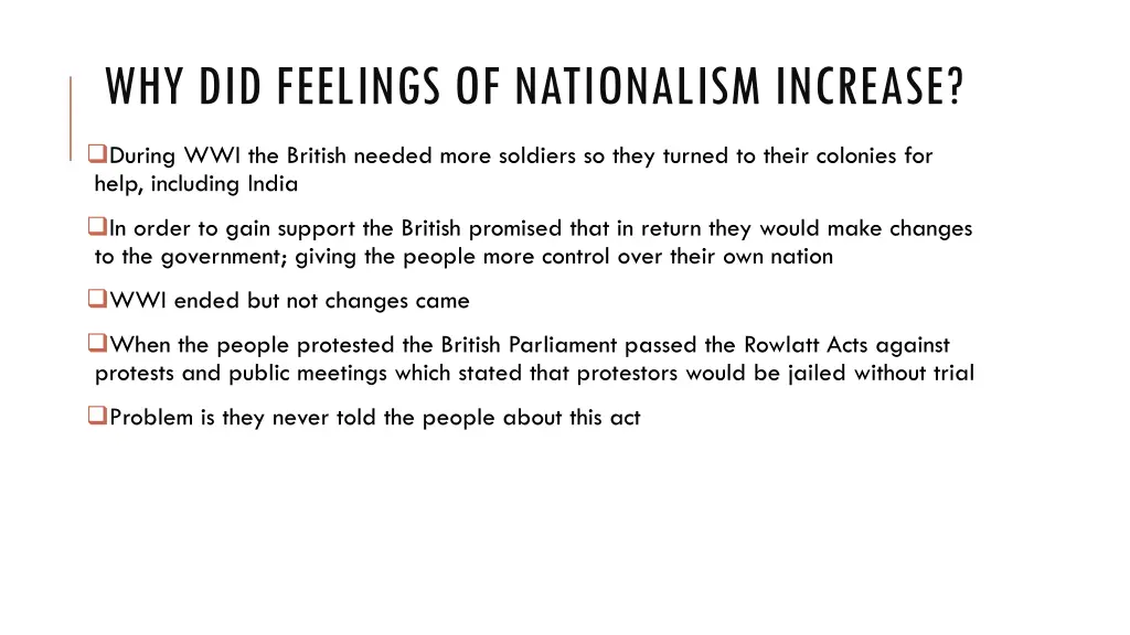 why did feelings of nationalism increase