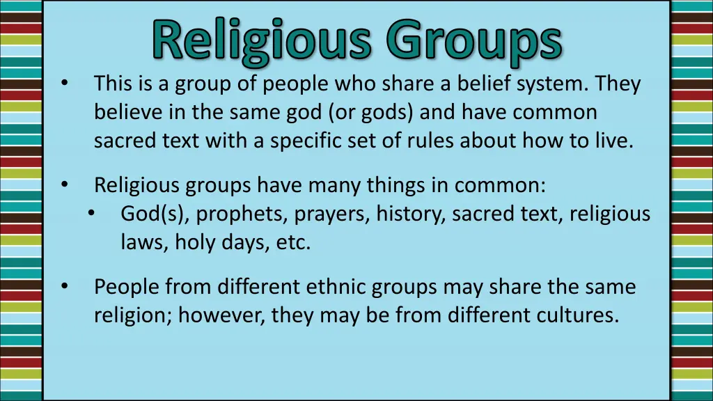 religious groups this is a group of people