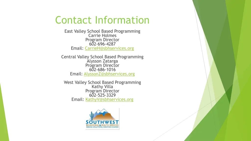 contact information