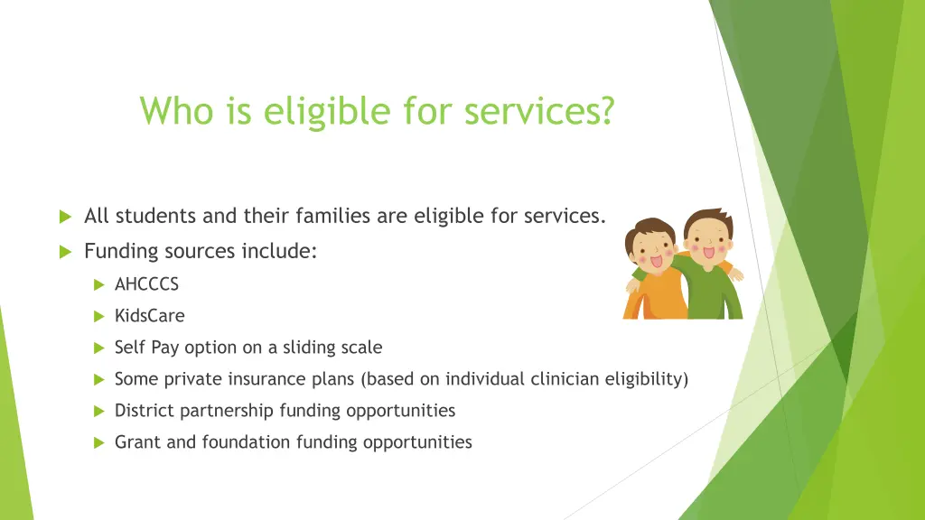 who is eligible for services