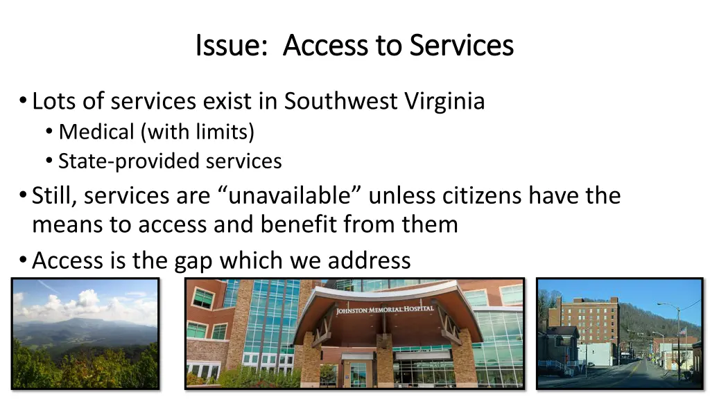 issue access to services issue access to services