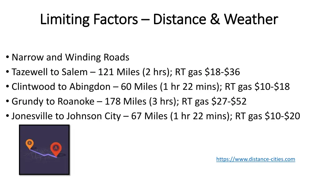 limiting factors limiting factors distance