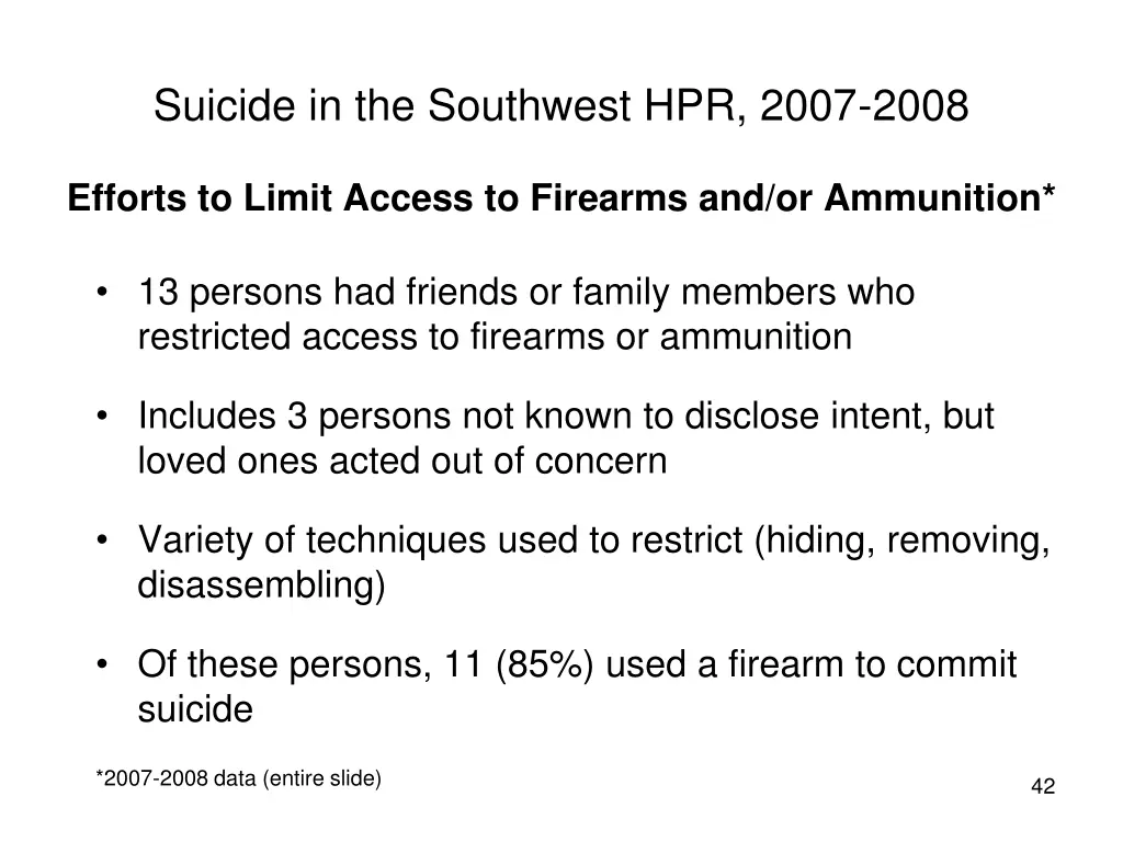 suicide in the southwest hpr 2007 2008 1