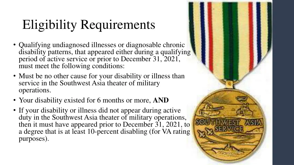 eligibility requirements