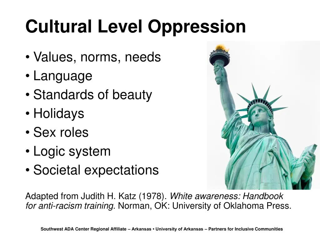 cultural level oppression