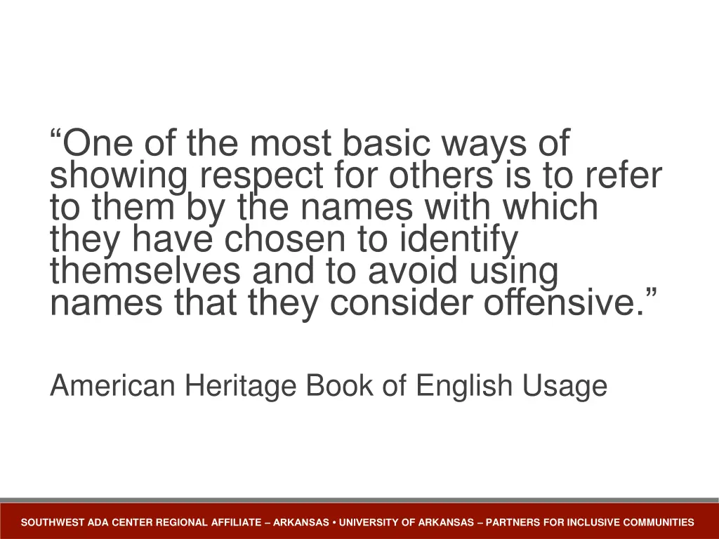 american heritage book of english usage quote