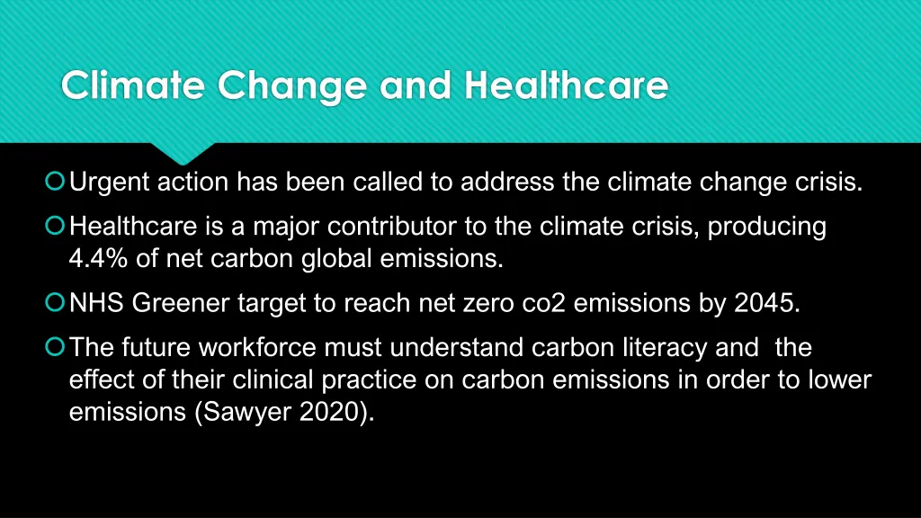 climate change and healthcare