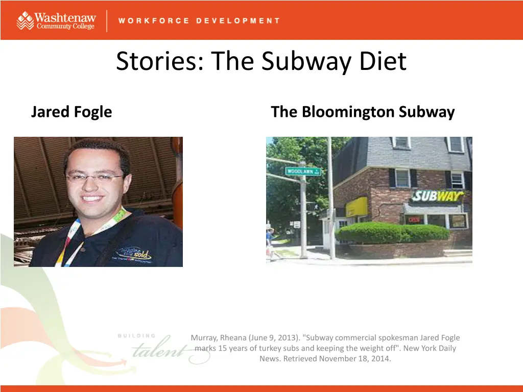 stories the subway diet