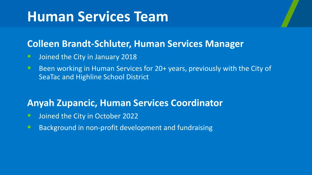 human services team