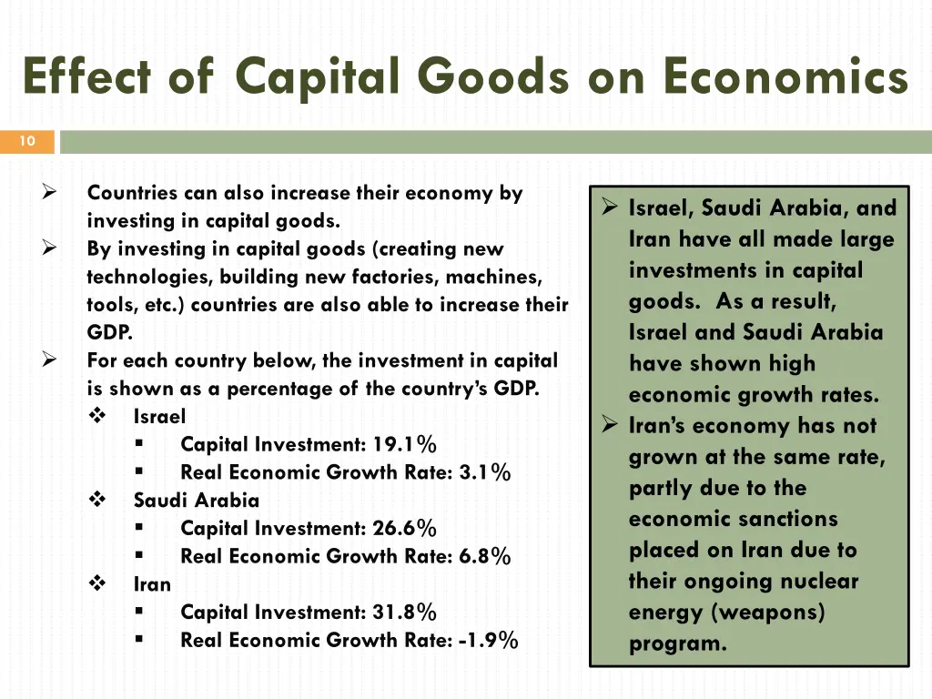 effect of capital goods on economics