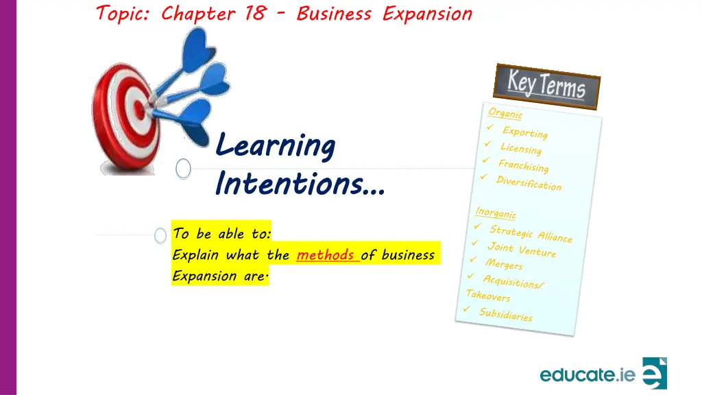 topic chapter 18 business expansion