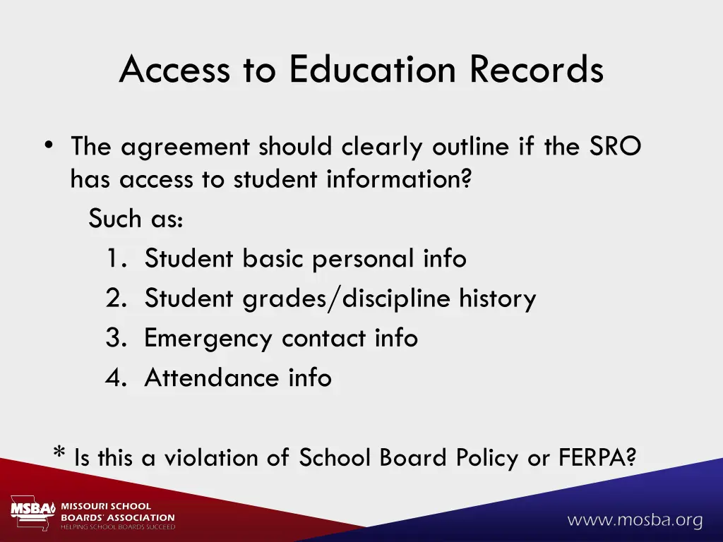 access to education records