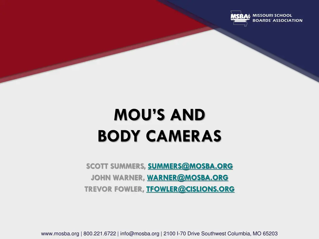 mou s and body cameras