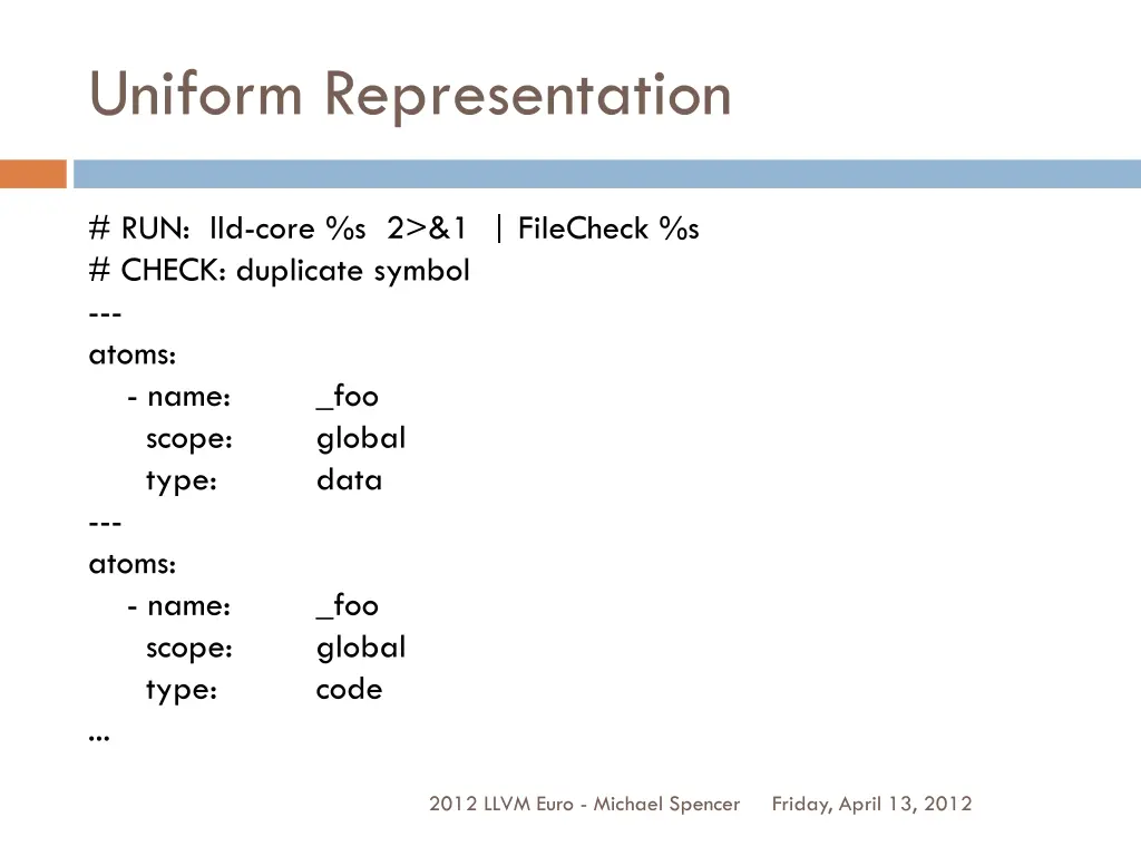 uniform representation