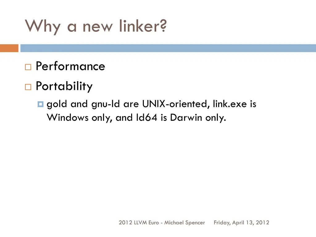 why a new linker 1