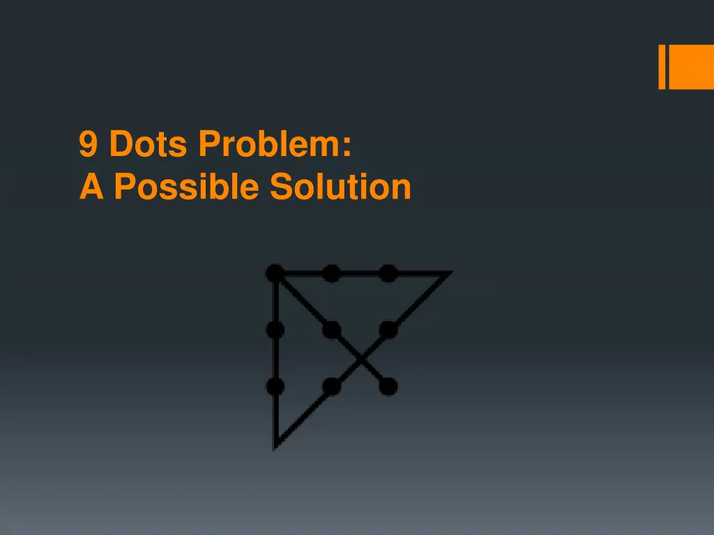 9 dots problem a possible solution