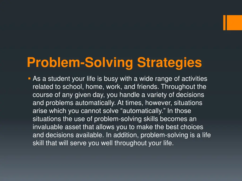 problem solving strategies