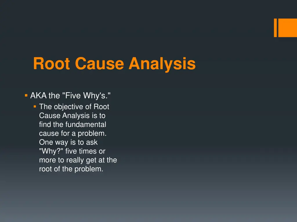 root cause analysis