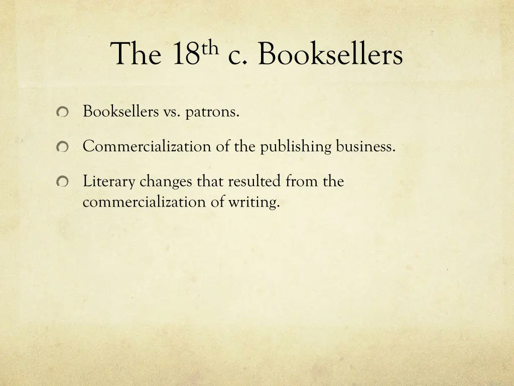 the 18 th c booksellers