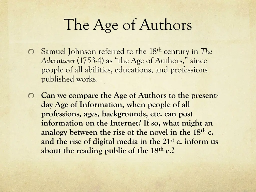 the age of authors