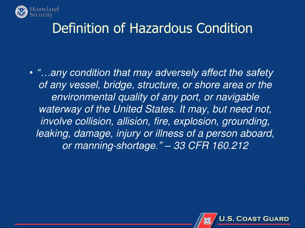 definition of hazardous condition