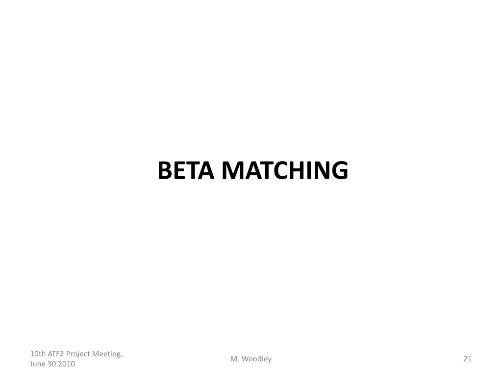 beta matching